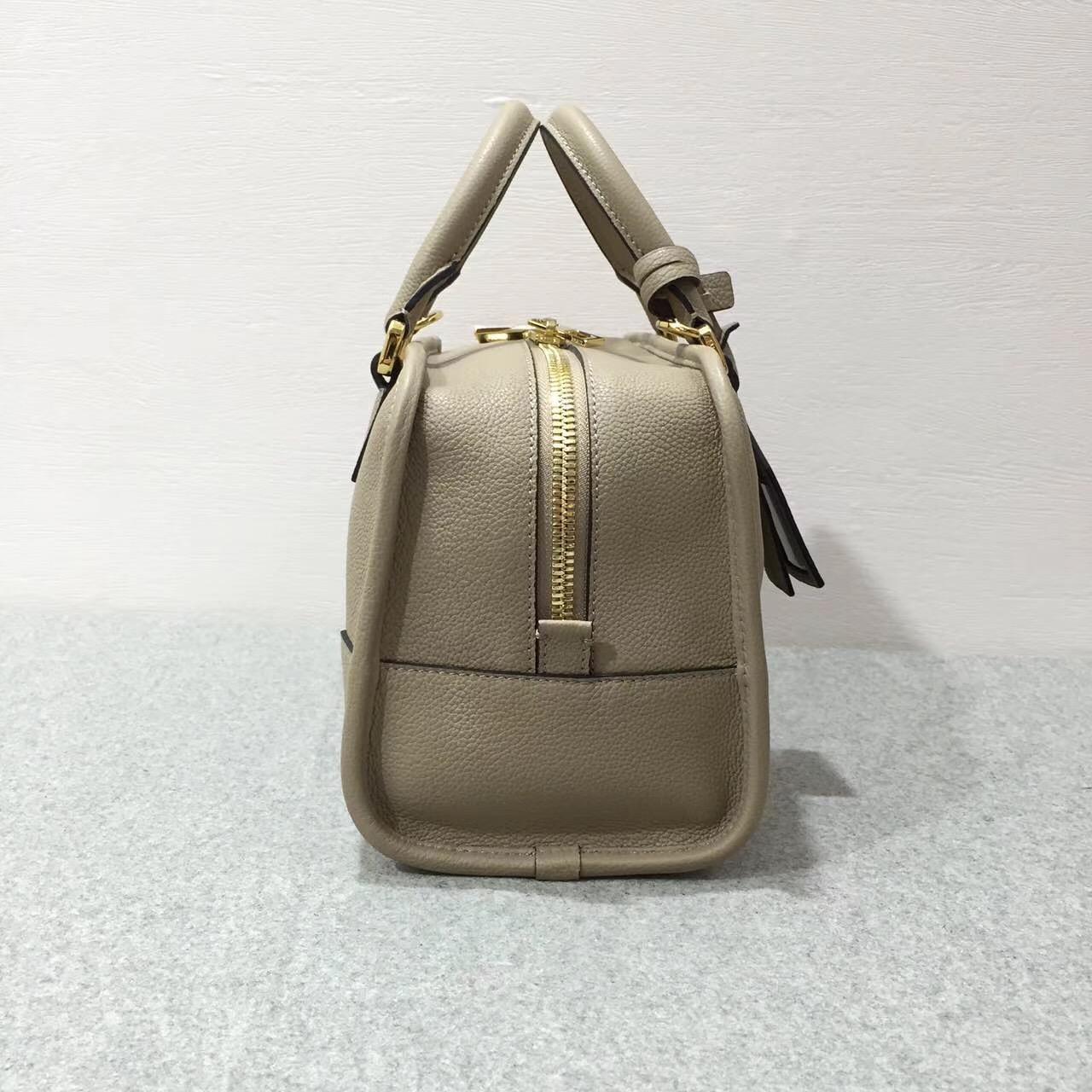 Loewe羅意威 Amazona 28 Bag 粉灰色 粒面小牛皮打造