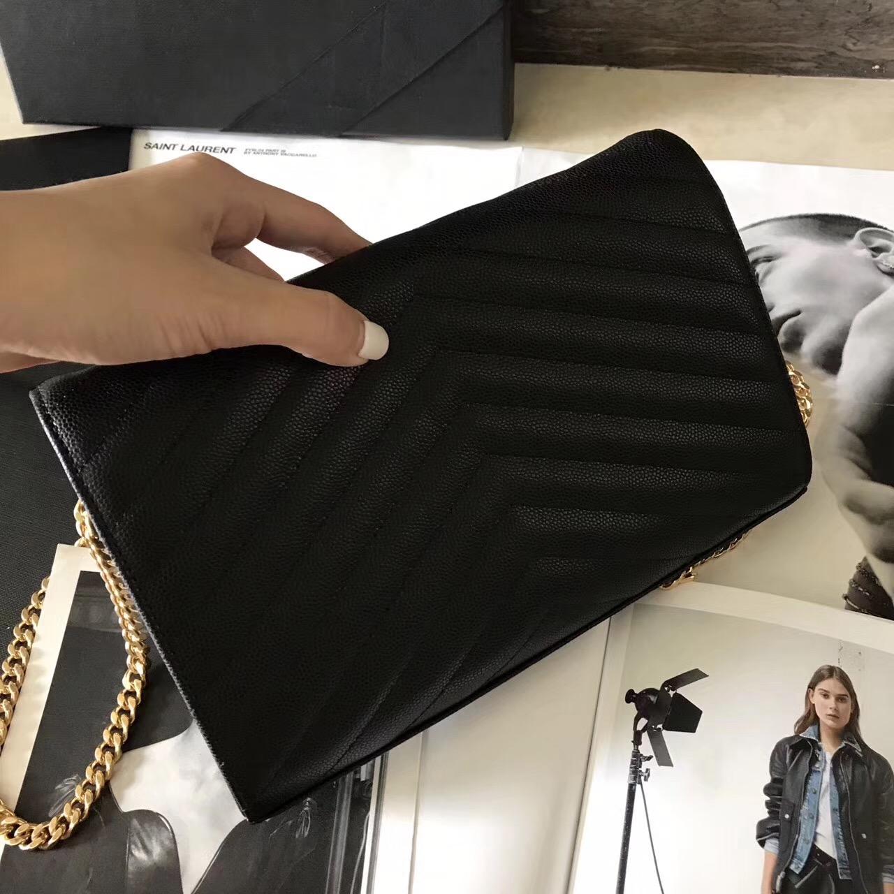 聖羅蘭 Saint Laurent ysl最新woc 22.5cm logo分開链条小包