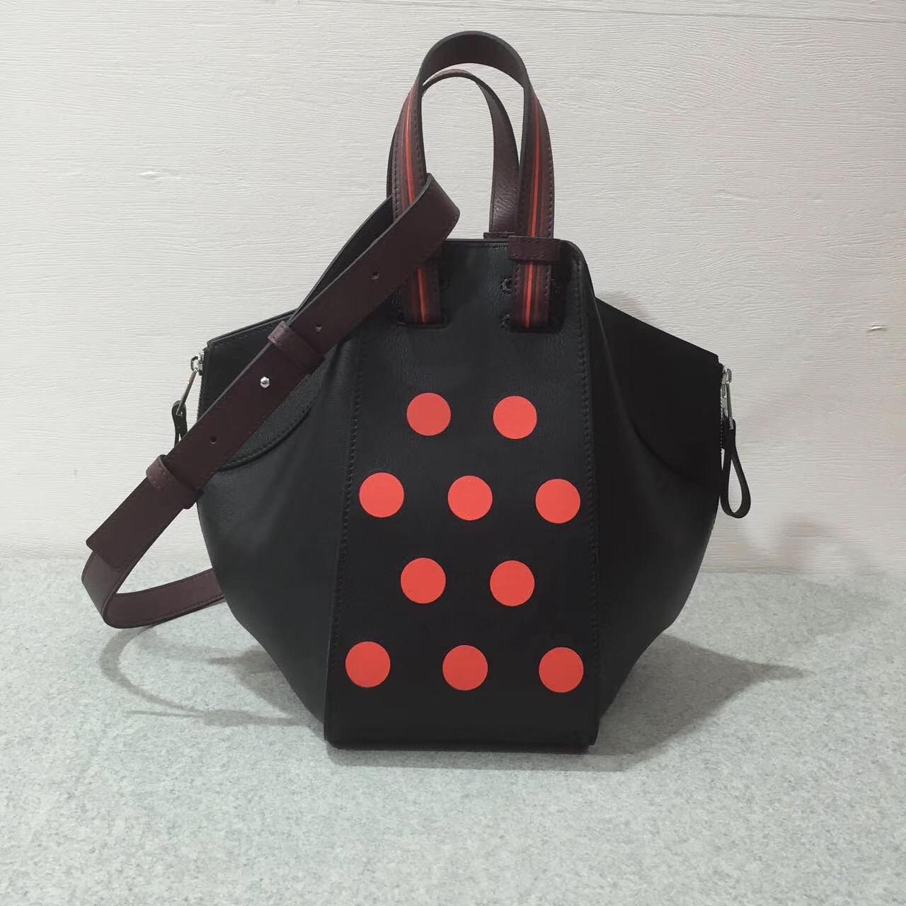 Loewe羅意威Hammock Circles Small Bag Black/Red/Oxblood