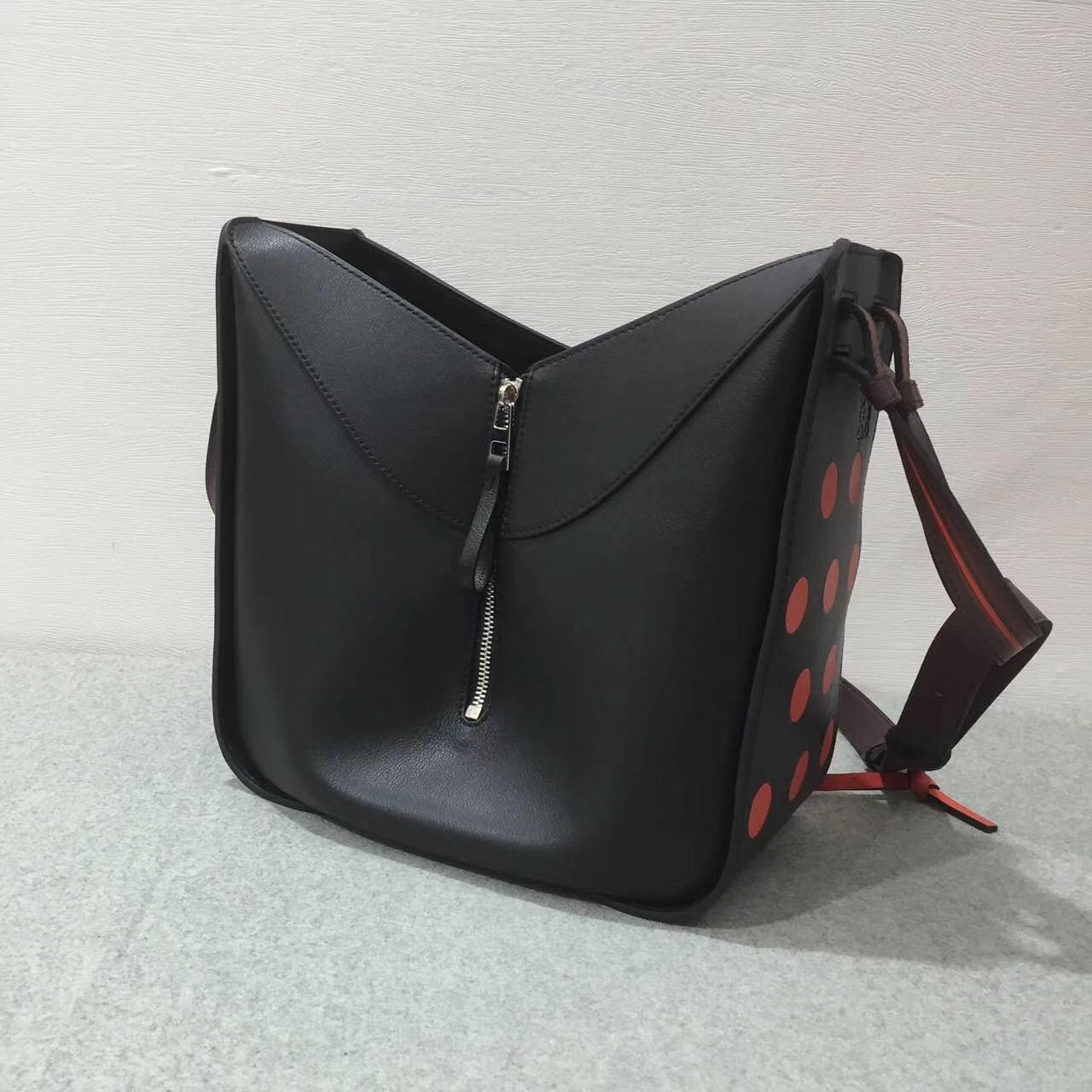 Loewe羅意威Hammock Circles Small Bag Black/Red/Oxblood