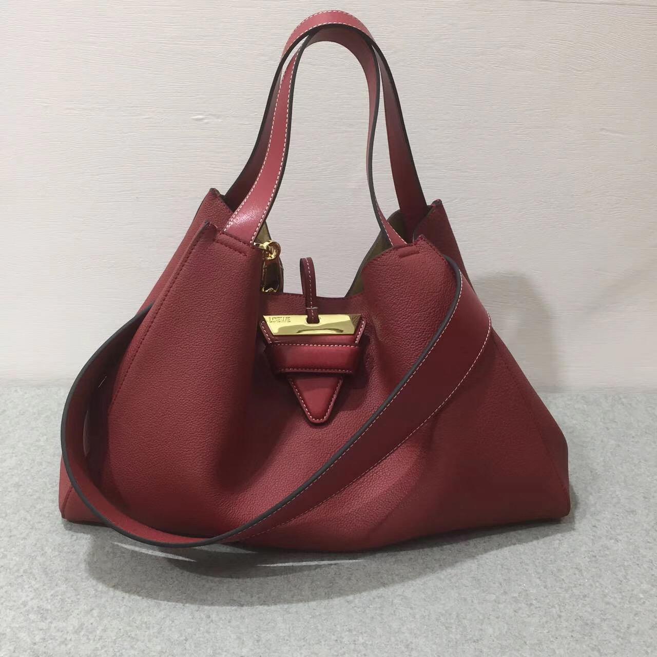 loewe羅意威巴塞羅那包 Barcelona Tote Bag 胭脂紅