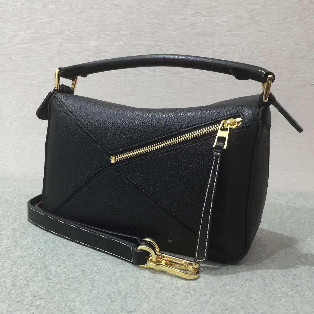 Loewe羅意威幾何包 Puzzle Small Bag Midnight Blue/Black