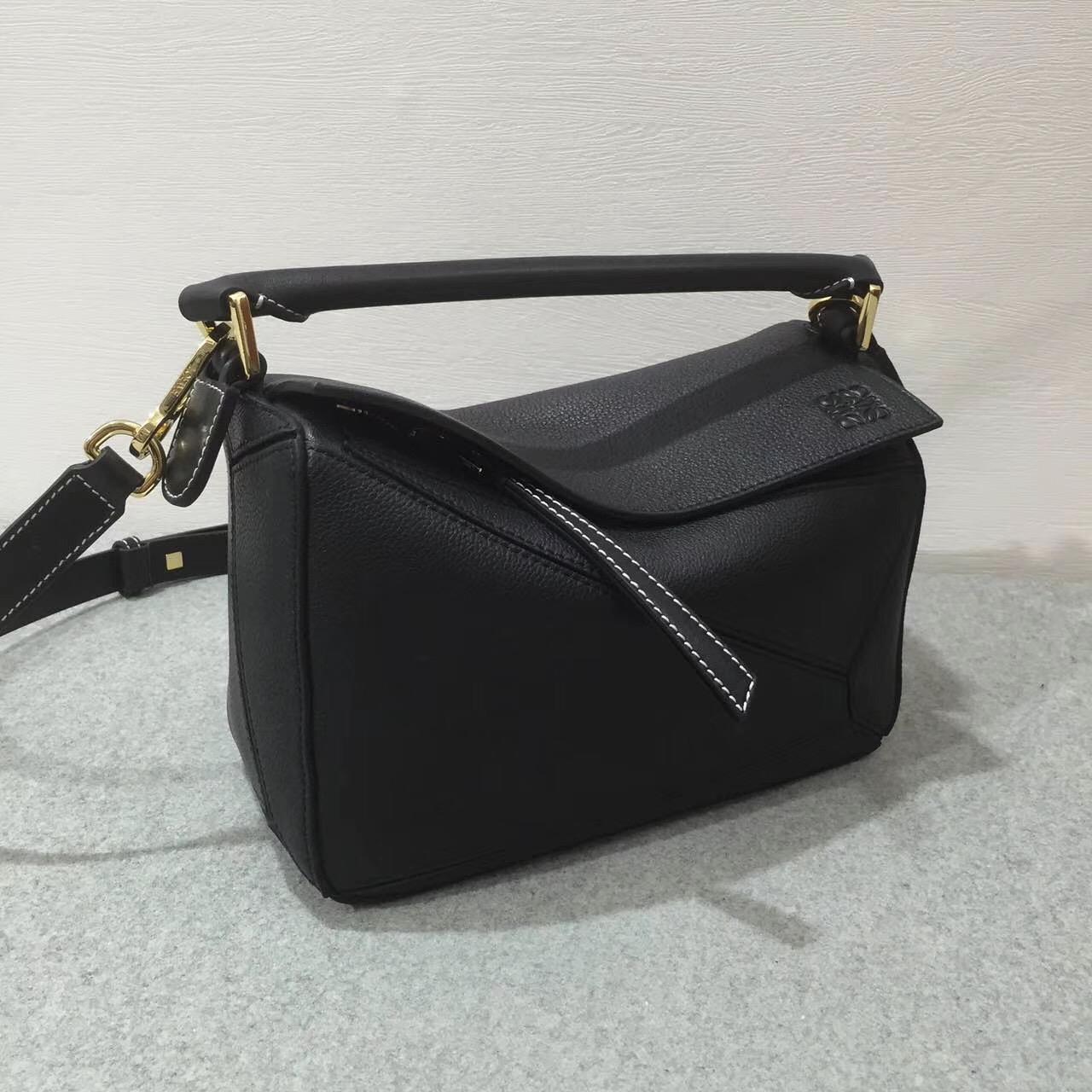 Loewe羅意威幾何包 Puzzle Small Bag Midnight Blue/Black