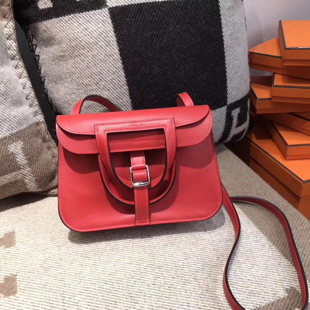 Hermes Halzan mini bag Swift calfskin Q5 國旗紅 Rouge casaque