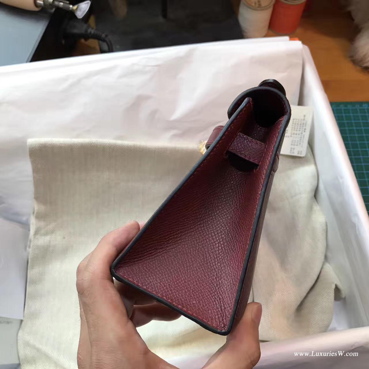 Hermes Mini Kelly Epsom 愛馬仕紅CK55 Rouge 紅色最有代表性顏色 金扣