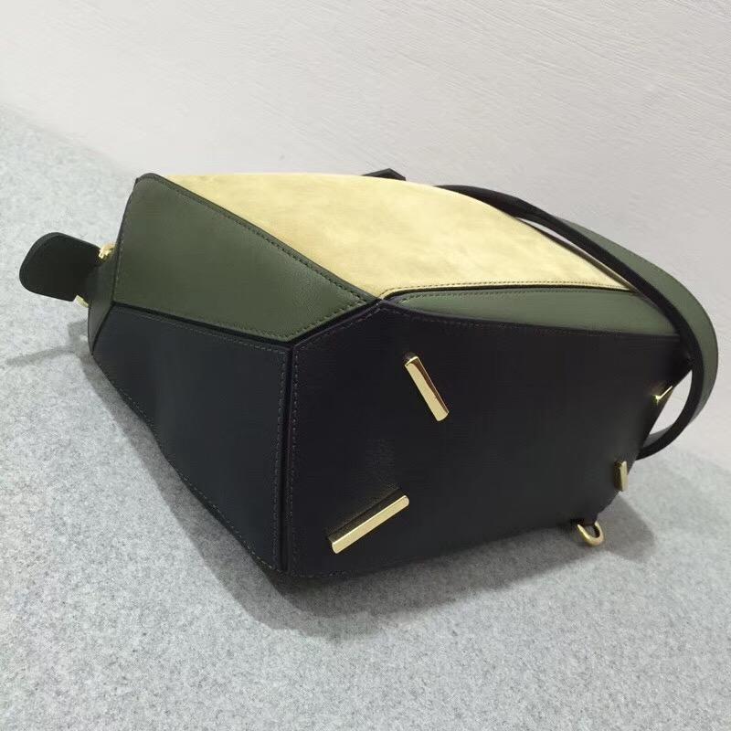 Loewe羅意威 Puzzle Bag Gold/Military Green/Black