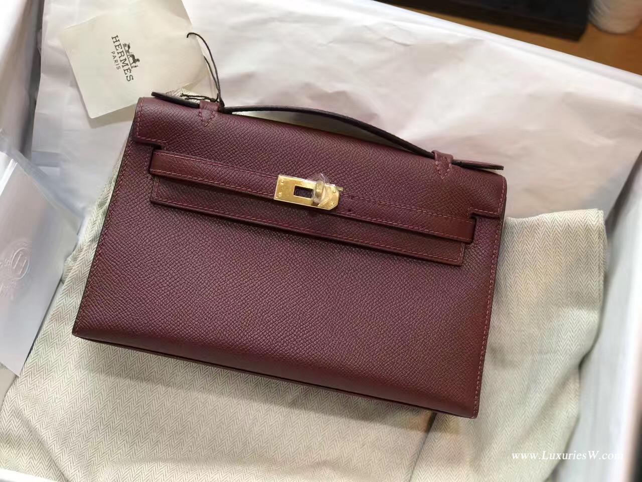 Hermes Mini Kelly Epsom 愛馬仕紅CK55 Rouge 紅色最有代表性顏色 金扣