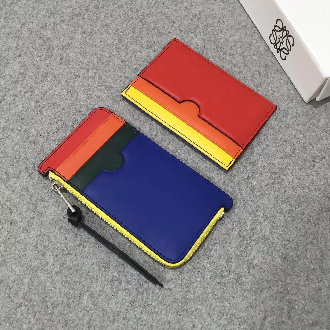 Loewe 零錢卡包Rainbow Coin/Card Holder Multicolor/Black