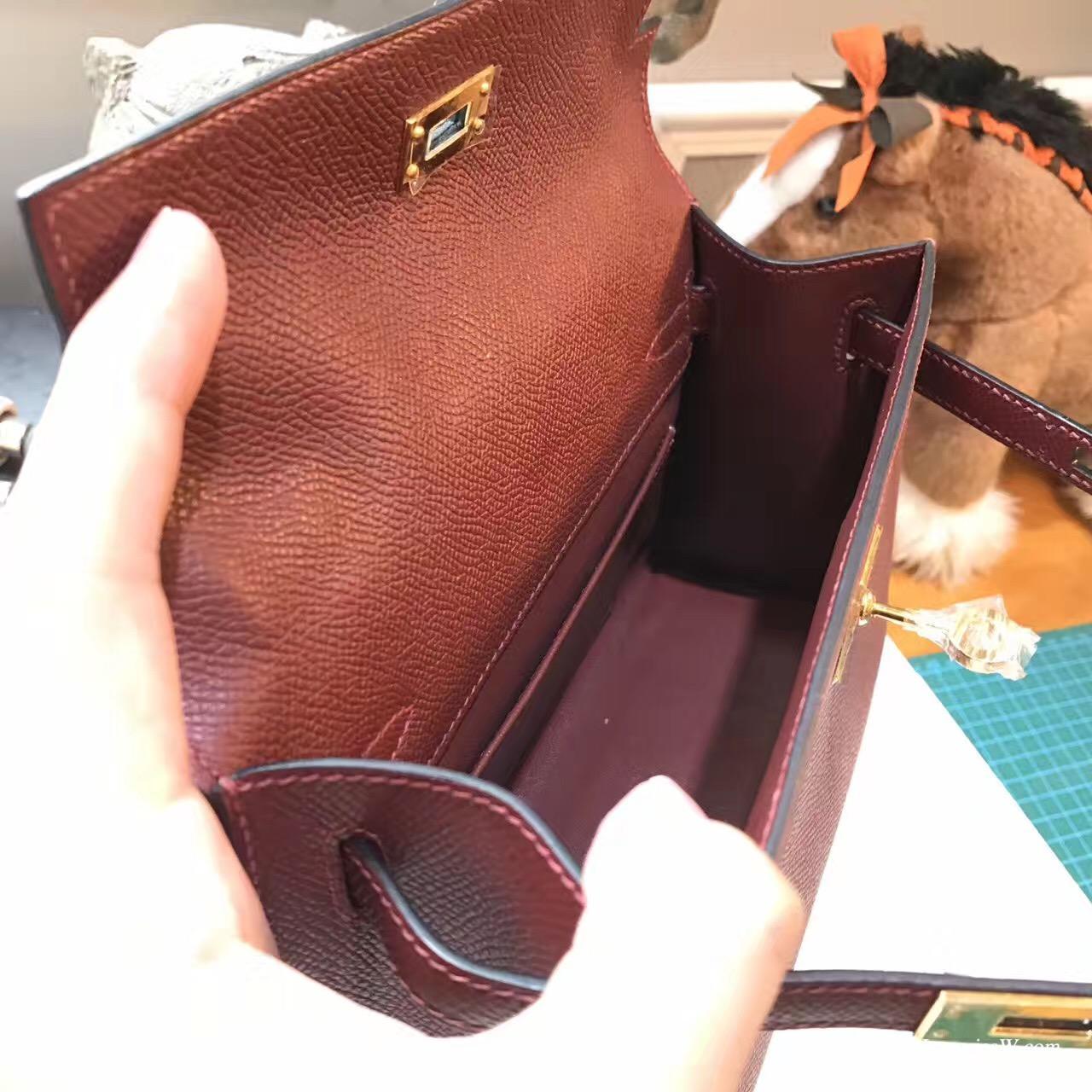 Hermes Mini Kelly Epsom 愛馬仕紅CK55 Rouge 紅色最有代表性顏色 金扣