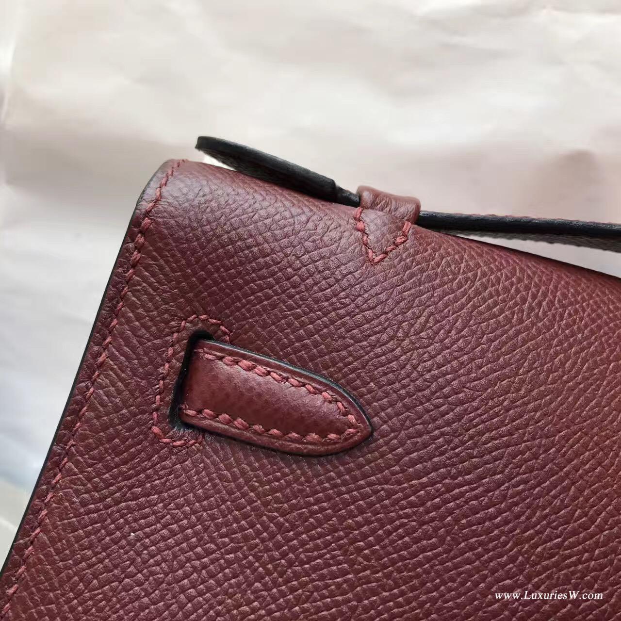 Hermes Mini Kelly Epsom 愛馬仕紅CK55 Rouge 紅色最有代表性顏色 金扣