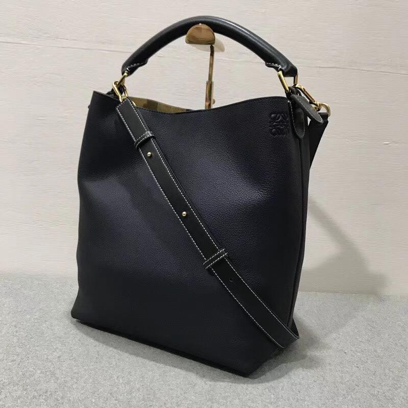 Loewe T Bucket Bag Midnight Blue/Black 黑蓝色