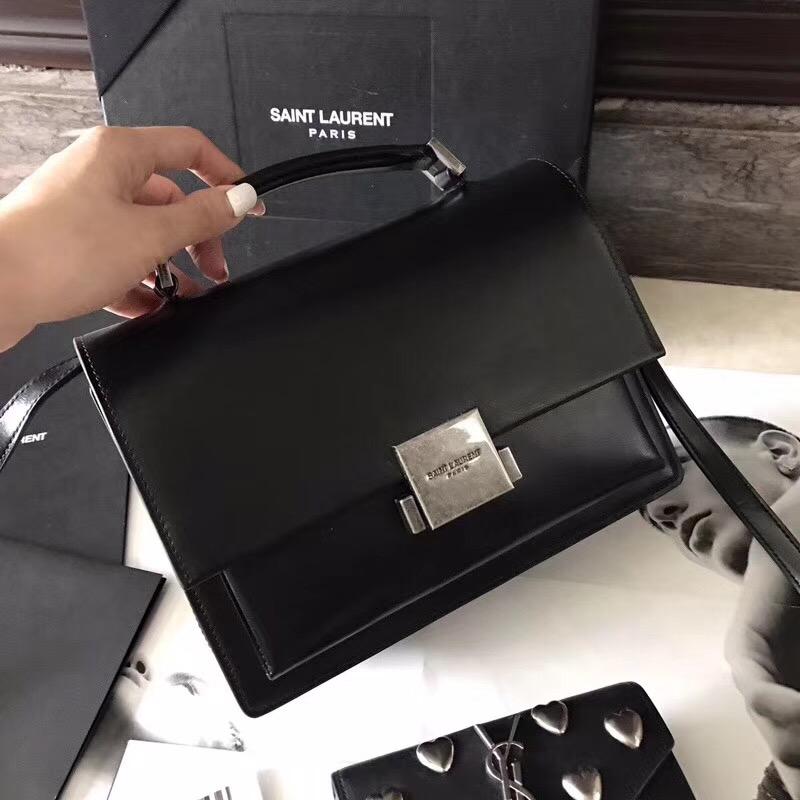 YSL中號BELLECHASSE SAINT LAURENT 黑色真皮包