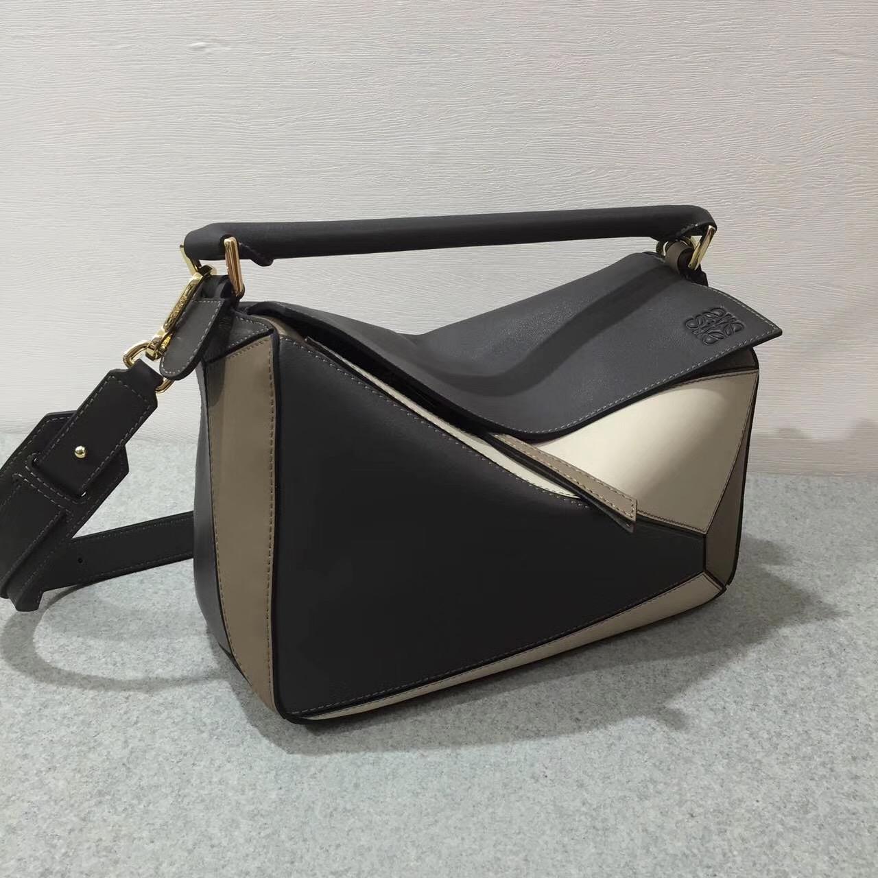 Loewe羅意威 几何包 Puzzle Bag Dark Taupe Multitone