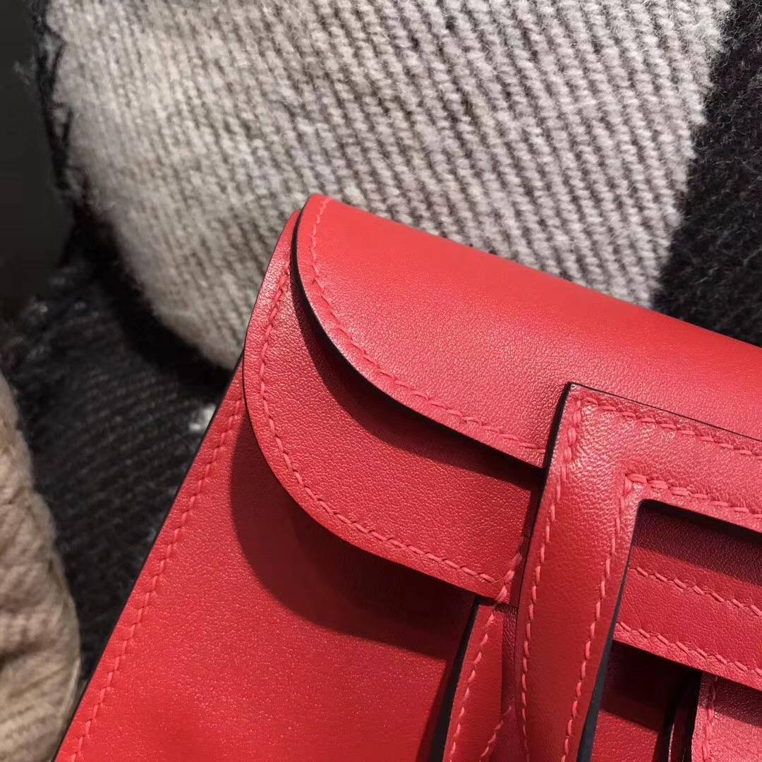 Hermes Halzan mini bag Swift calfskin Q5 國旗紅 Rouge casaque