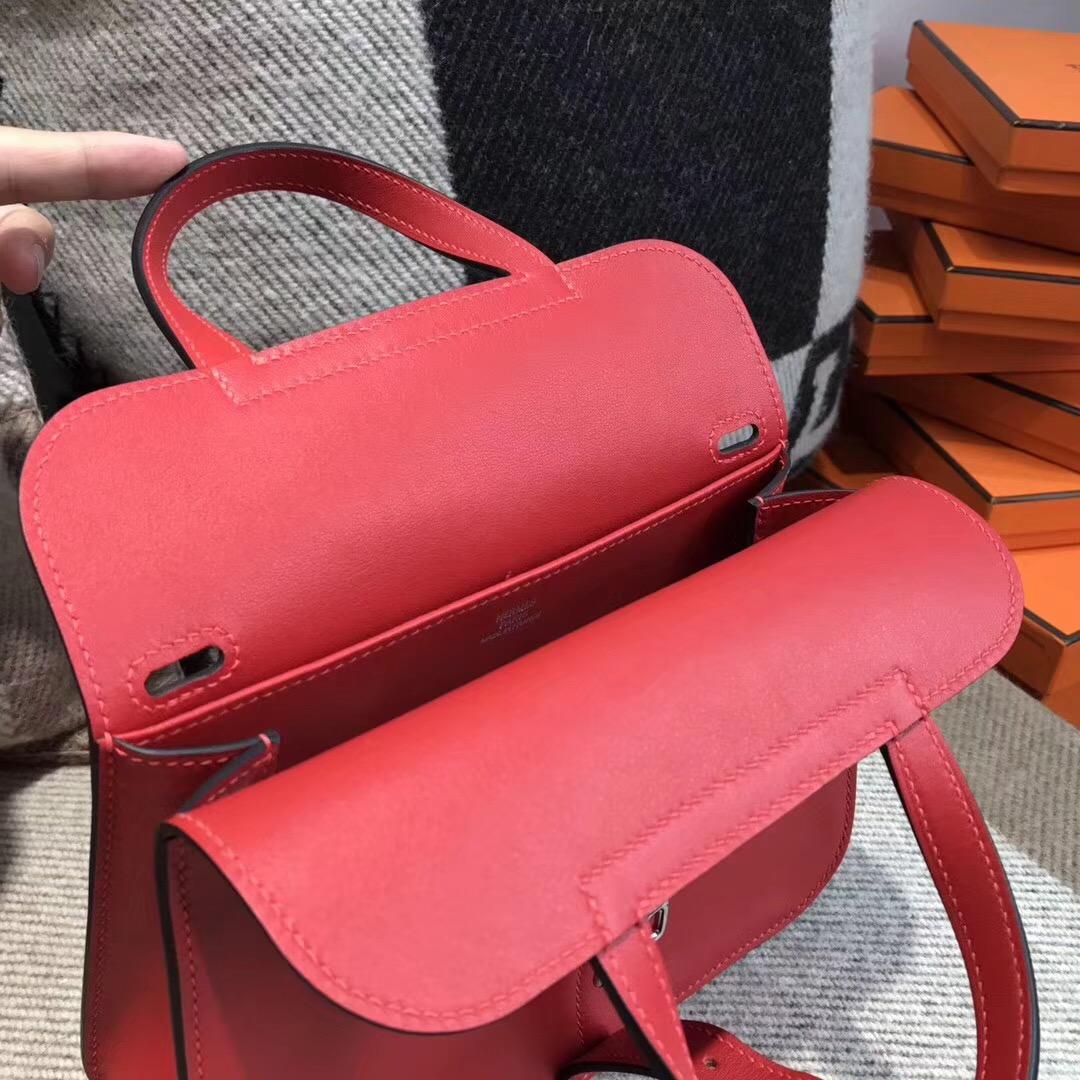 Hermes Halzan mini bag Swift calfskin Q5 國旗紅 Rouge casaque