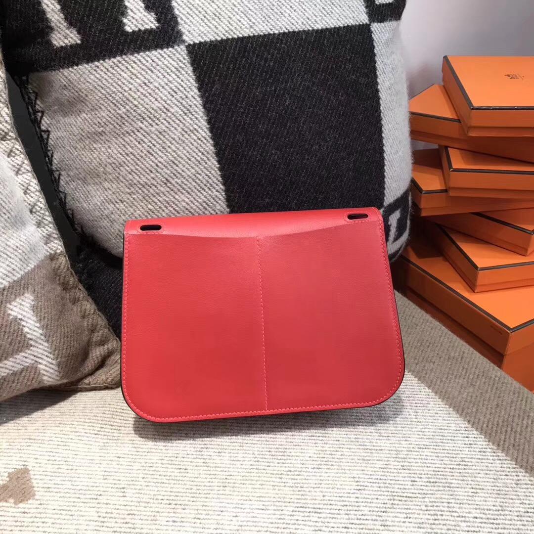 Hermes Halzan mini bag Swift calfskin Q5 國旗紅 Rouge casaque