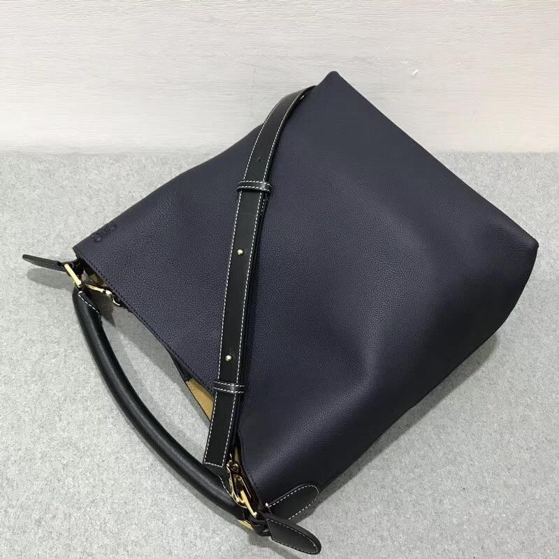 Loewe T Bucket Bag Midnight Blue/Black 黑蓝色