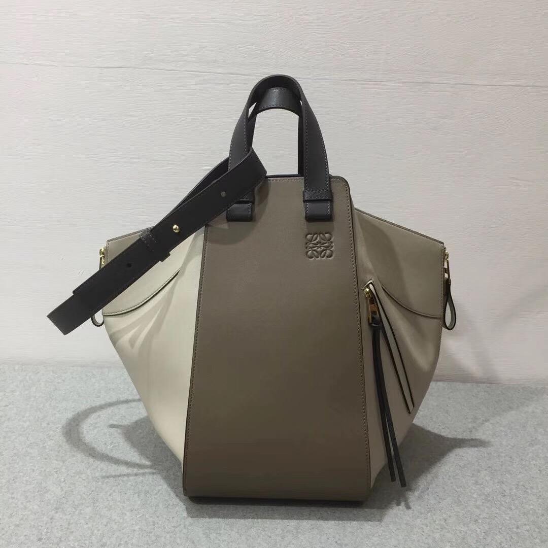 羅意威Loewe Hammock Bag Dark Taupe Multitone