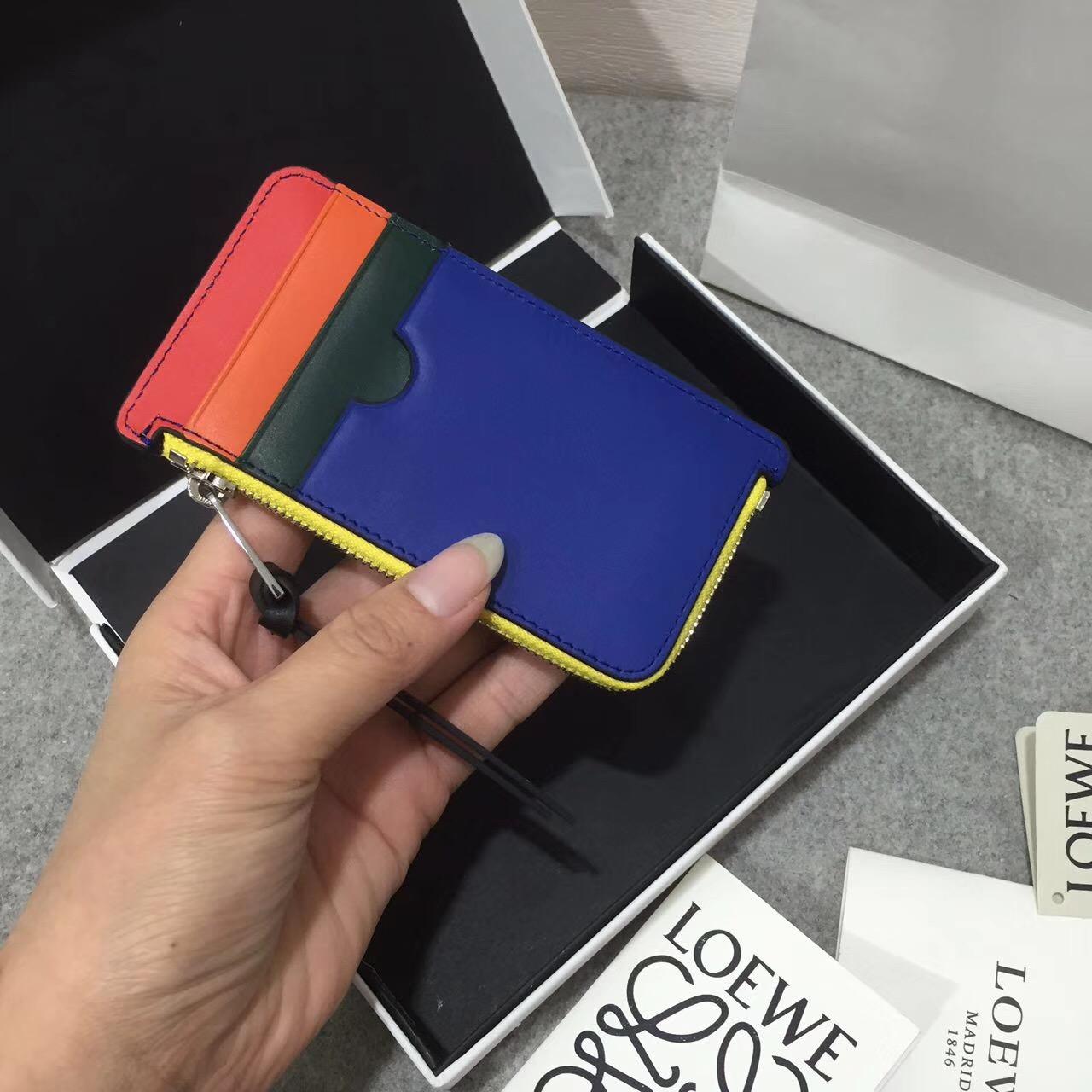 Loewe 零錢卡包Rainbow Coin/Card Holder Multicolor/Black