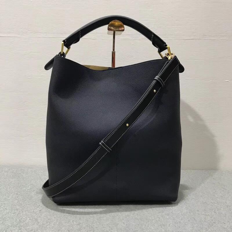 Loewe T Bucket Bag Midnight Blue/Black 黑蓝色