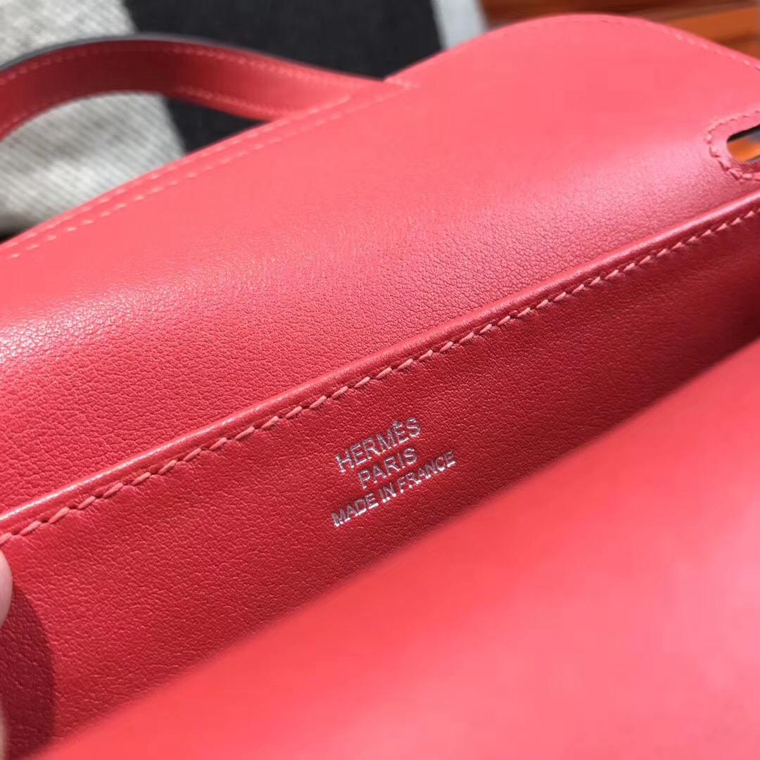 Hermes Halzan mini bag Swift calfskin Q5 國旗紅 Rouge casaque