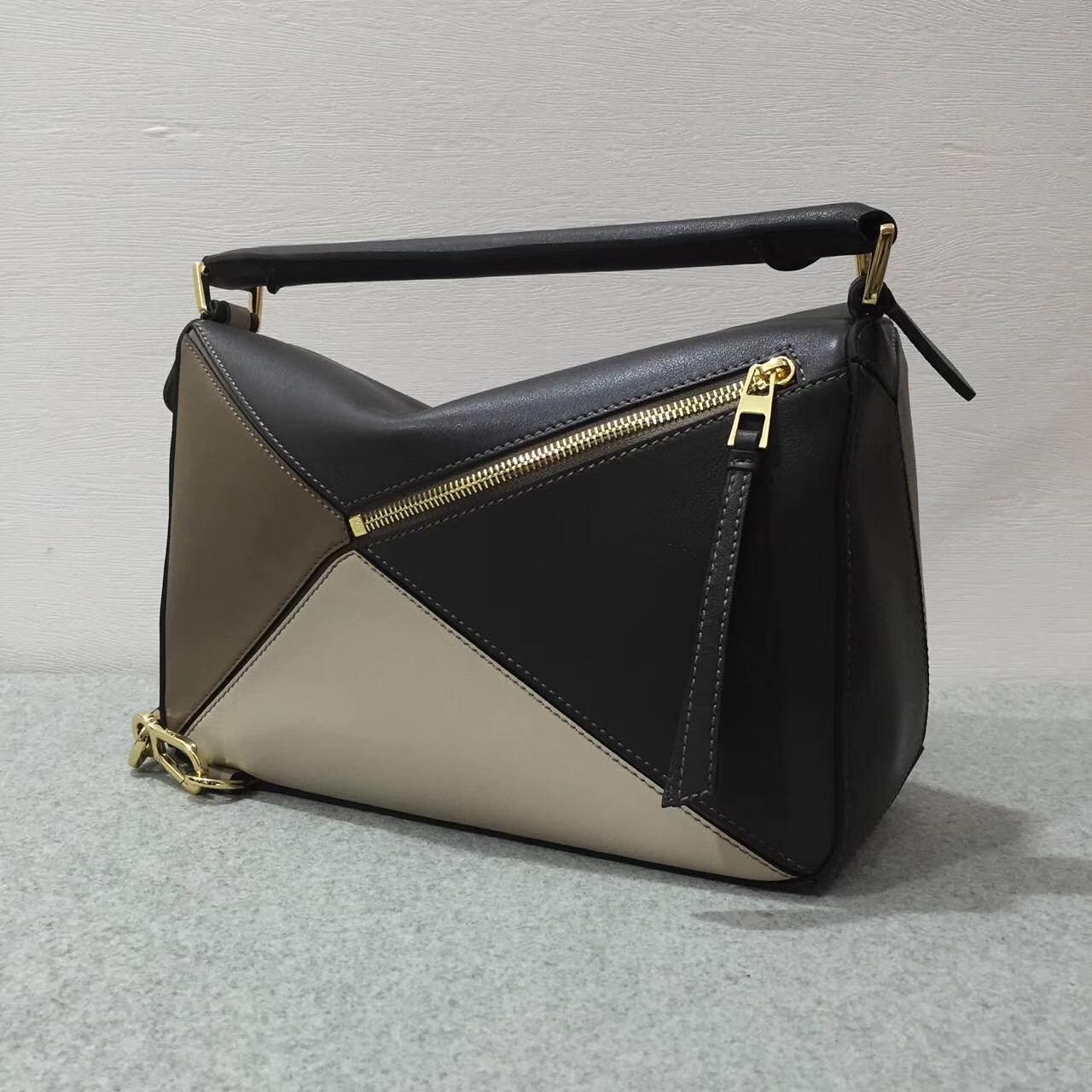 Loewe羅意威 几何包 Puzzle Bag Dark Taupe Multitone