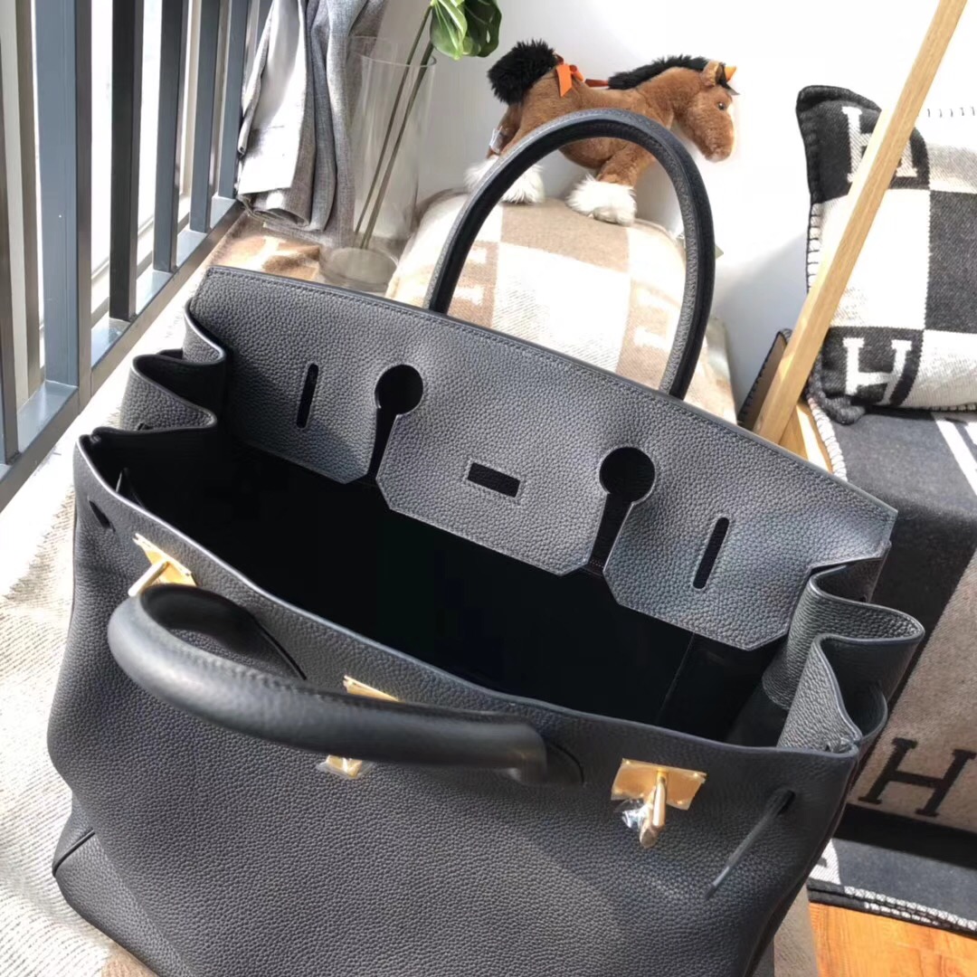 Hermes Birkin 40CM HAC Togo CK89 NIOR黑色金扣 大尺寸大容量可商务可旅行