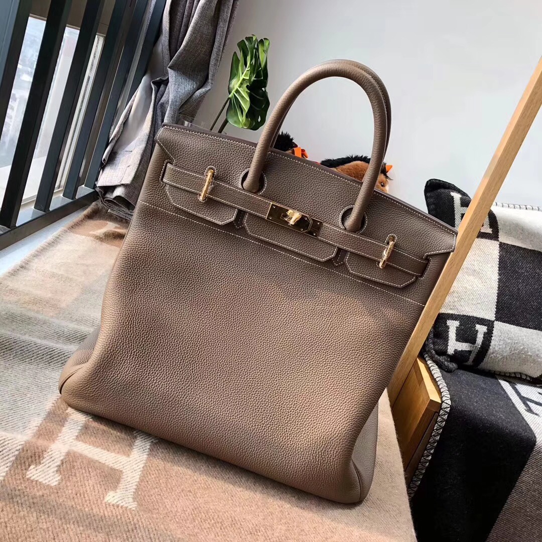 愛馬仕鉑金包 Hermes Birkin 40CM HAC togo大象灰 etoupe ck18金扣