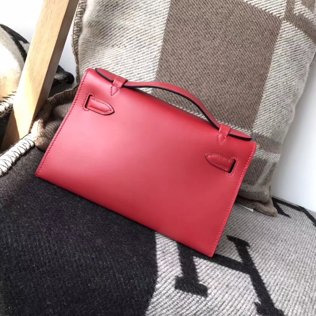 Hermes Mini kelly box ruby b5 寶石紅銀扣 超美的寶石紅