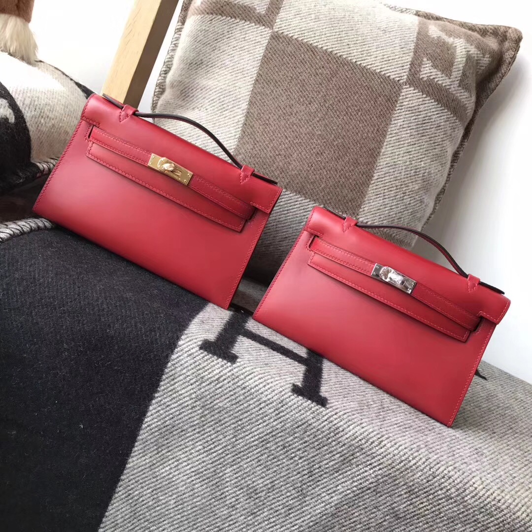 Hermes Mini kelly box ruby b5 寶石紅銀扣 超美的寶石紅