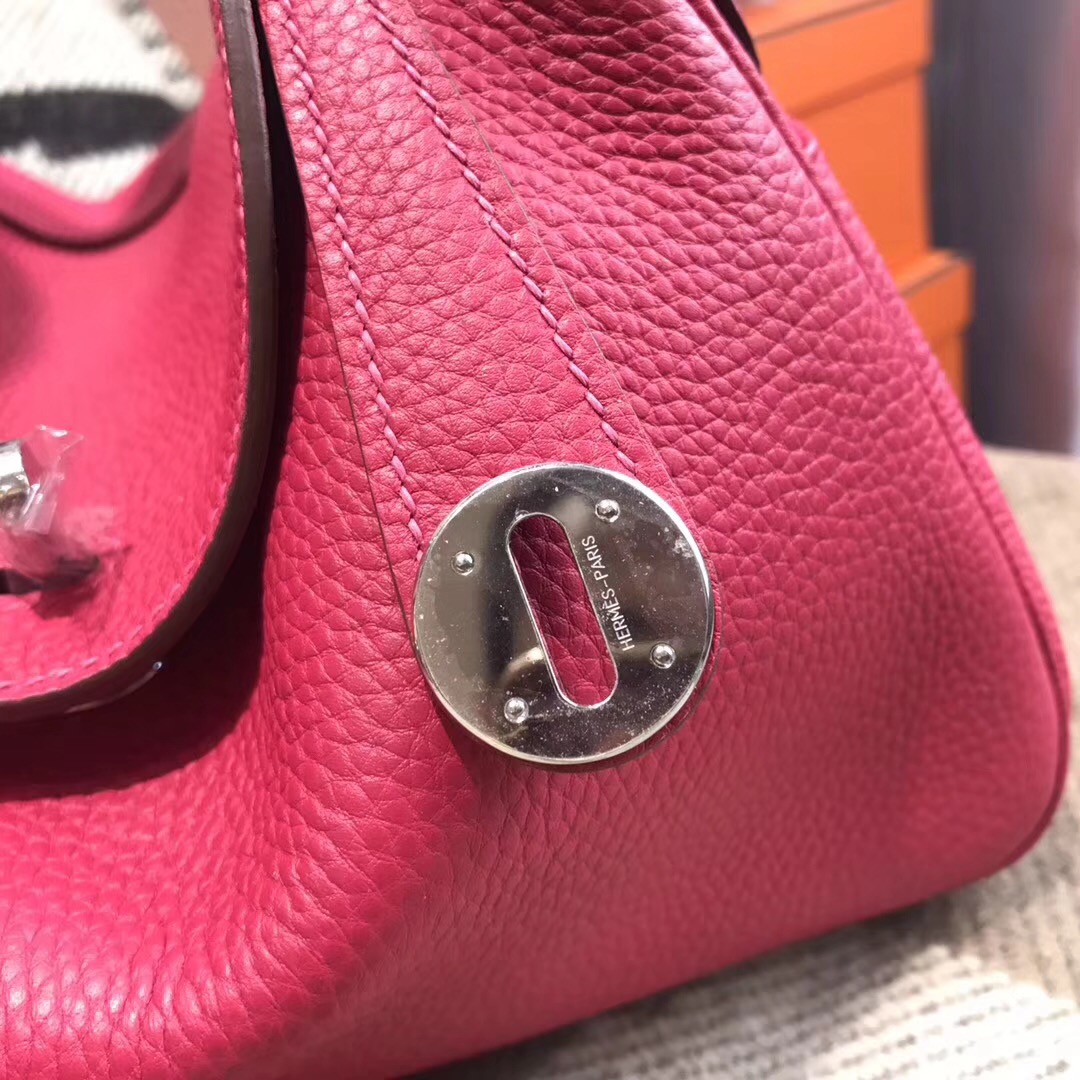 Hermes Lindy togo 26cm togo 2018年新色美翻天的顏色 I6極致粉色銀扣