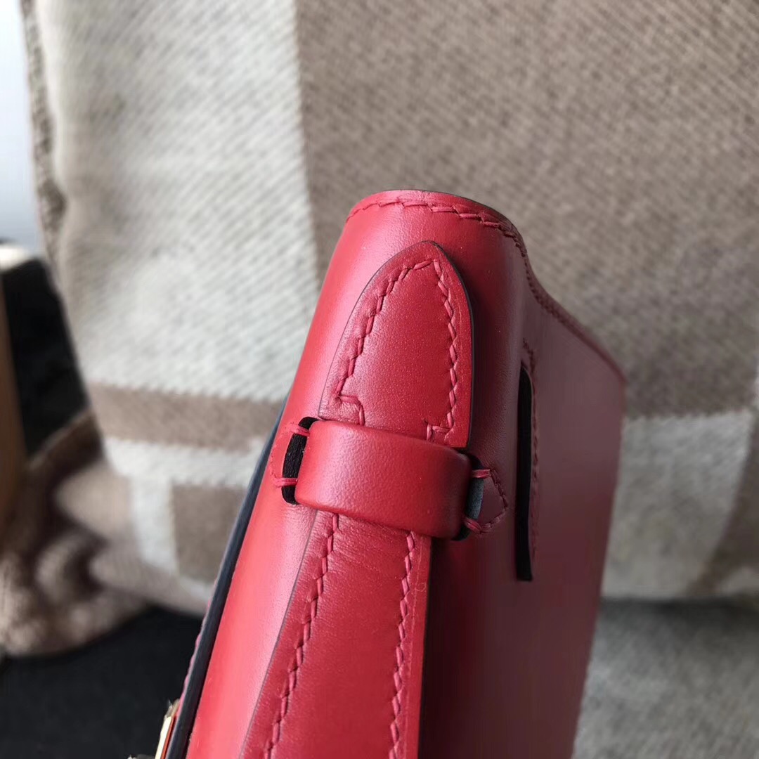 Hermes Mini kelly box ruby b5 寶石紅金扣 超美的寶石紅 絕美的顏色