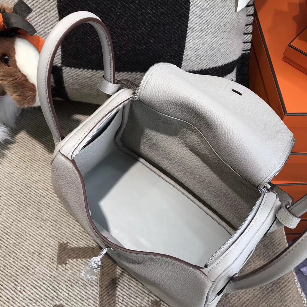 Hermes Lindy 26CM togo CK80 Pearl Grey珍珠灰PHW优雅又迷人的颜色