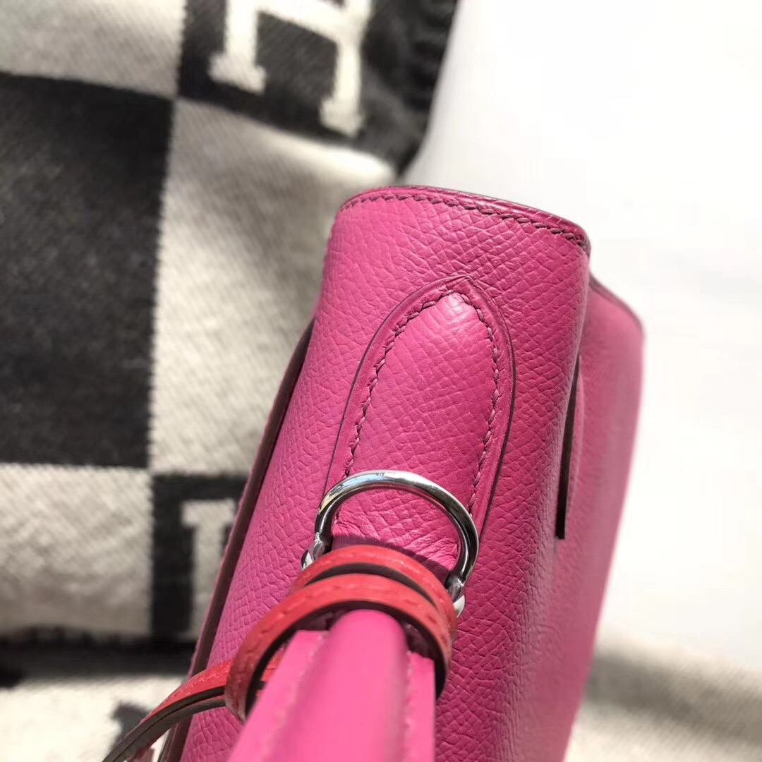 Hermes 凱莉包Kelly 28cm epsom L3玫瑰紫 rose purple 银扣 外封