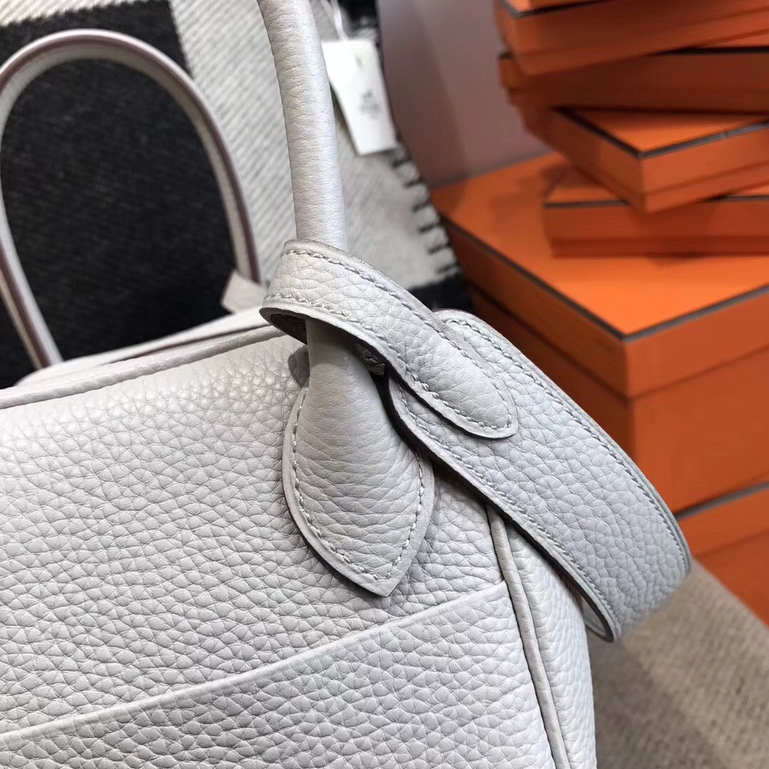 Hermes Lindy 26CM togo CK80 Pearl Grey珍珠灰PHW优雅又迷人的颜色