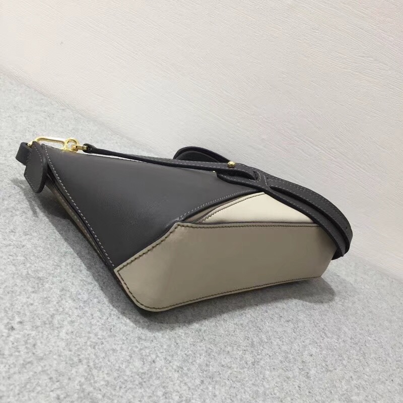 LOEWE罗意威 Puzzle Pochette Bag Dark Taupe Multitone迷妳拼色單肩小包