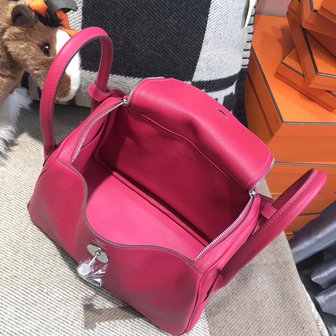 Hermes Lindy togo 26cm togo 2018年新色美翻天的顏色 I6極致粉色銀扣