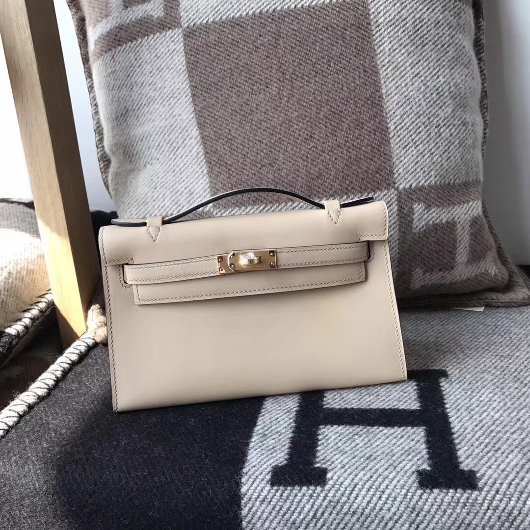 愛馬仕Hermes mini kelly box tadelakt 1f鉆石灰銀扣 稀有顏色