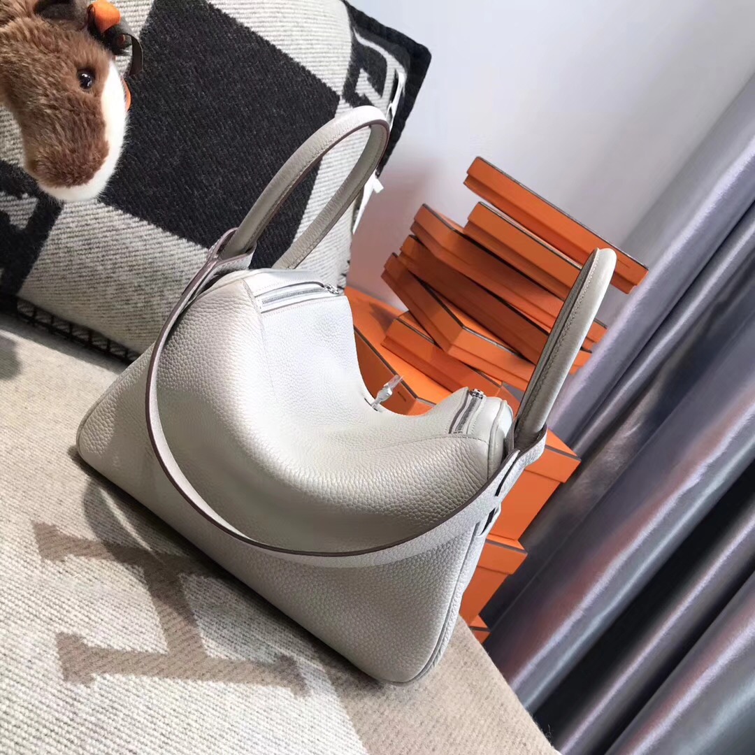 Hermes Lindy 26CM togo CK80 Pearl Grey珍珠灰PHW优雅又迷人的颜色