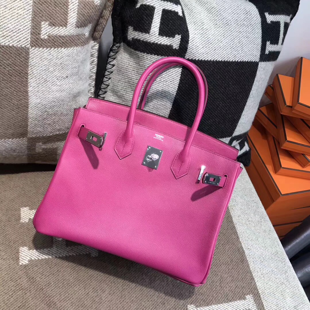 最出名的包袋鉑金包Hermes Birkin L3 epsom玫瑰紫 rose purple 30cm