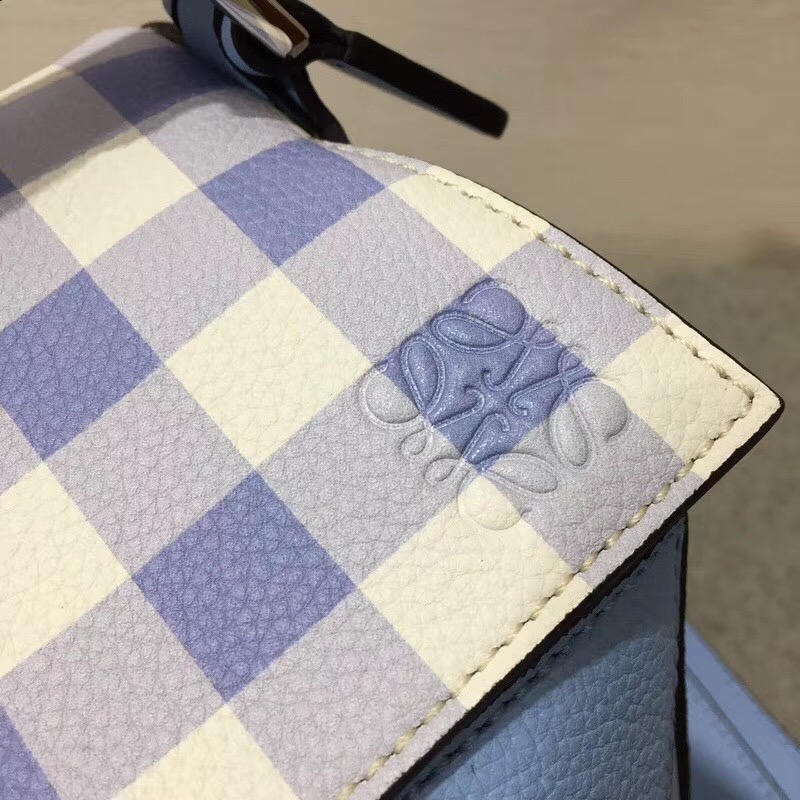 羅意威loewe Puzzle Gingham Bag 月光藍 Soft Grained Calf/Classic Ca