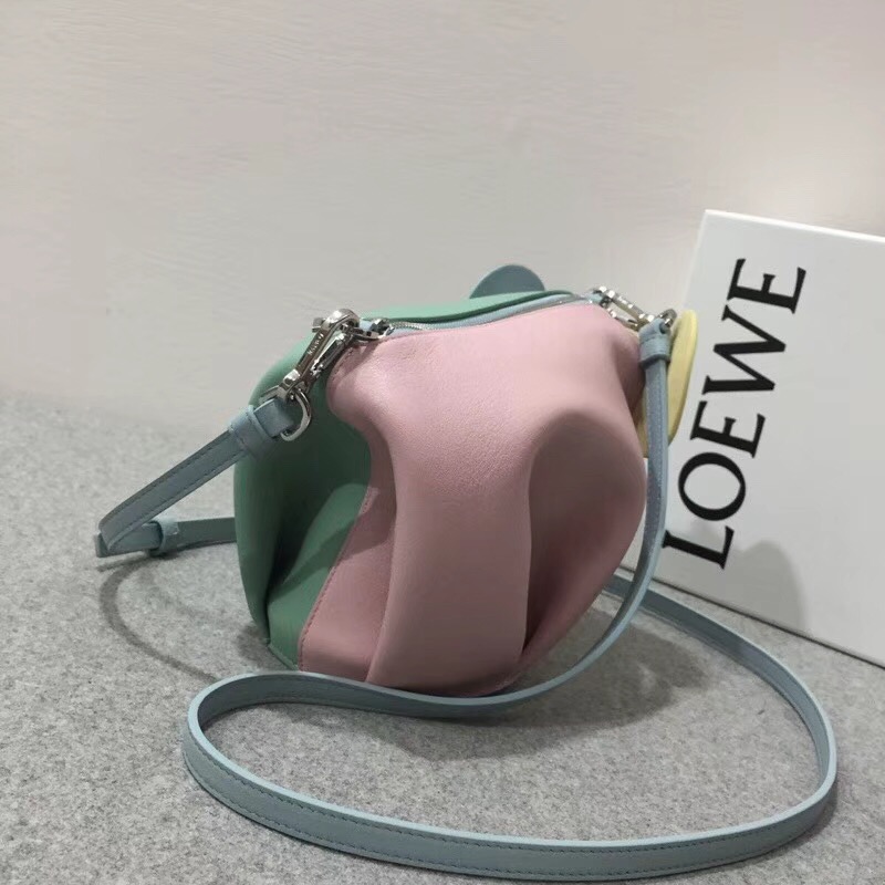 loewe Elephant Rainbow Mini Bag Multicolor 彩色拼色牛皮大象包