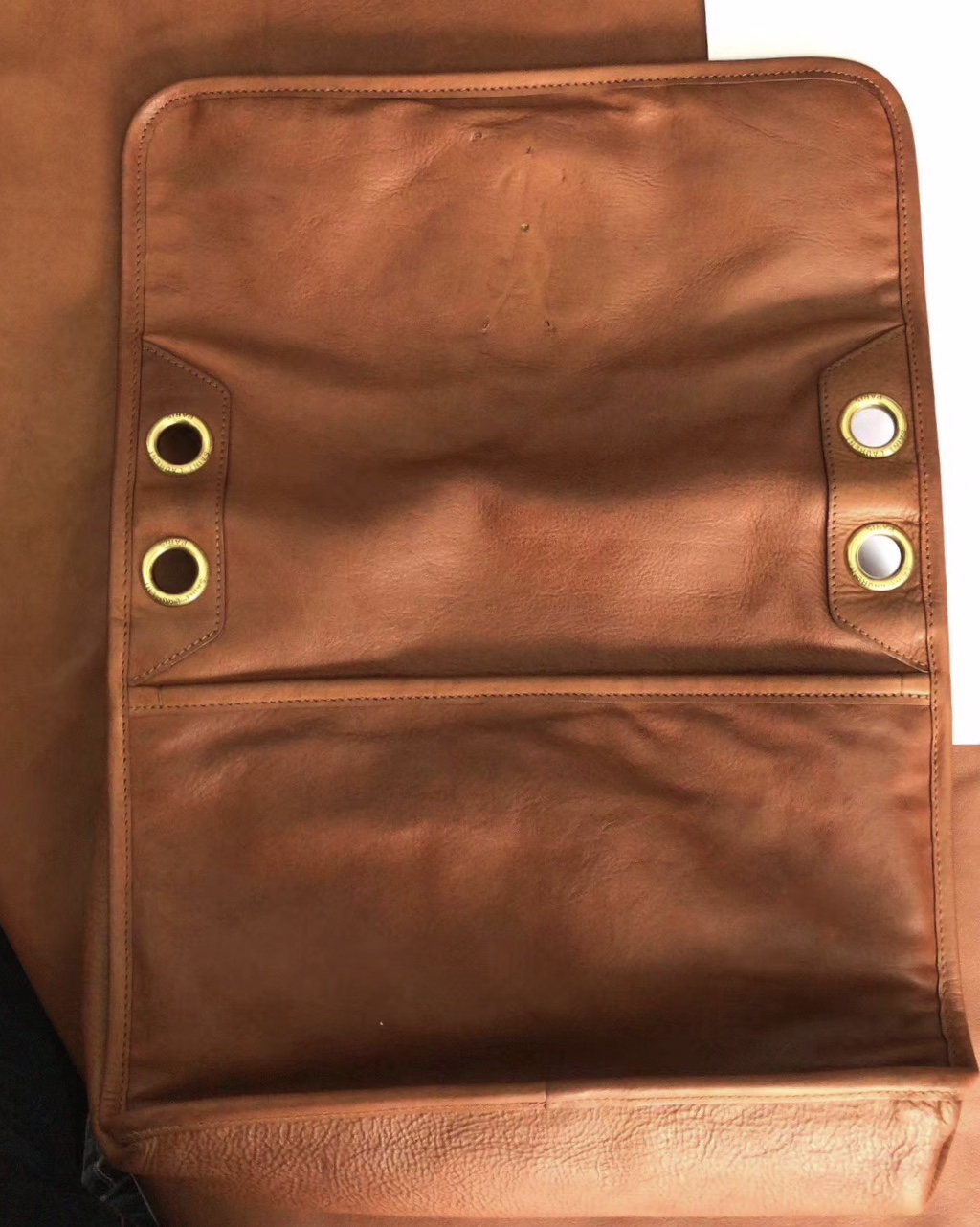 YSL Niki bags中號復古褶皺和絎縫幹邑色 COGNAC真皮 鏈條包 4989130
