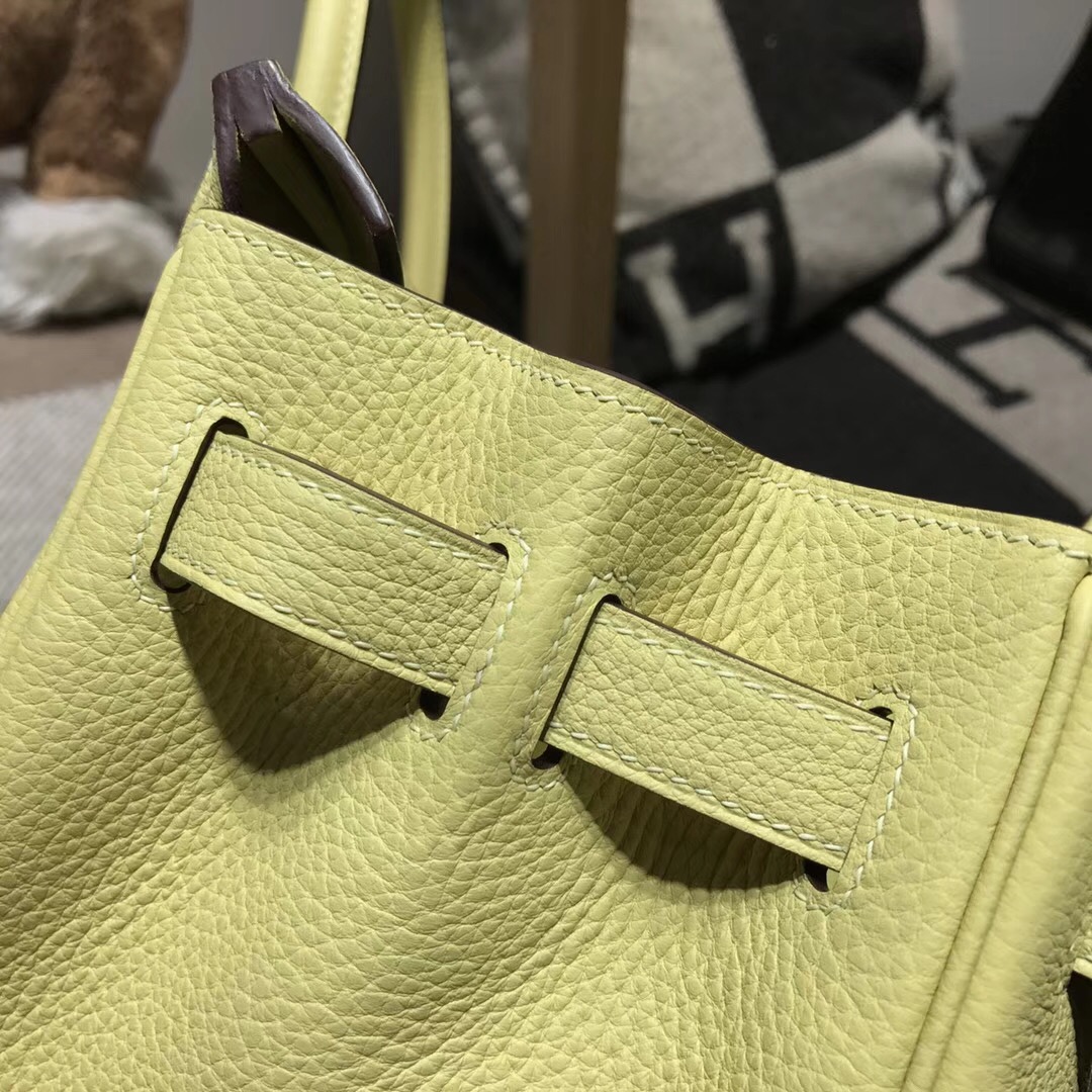 hermes 鉑金包Birkin包30cm 1Z Jaune Poussin小雞黃Togo銀扣