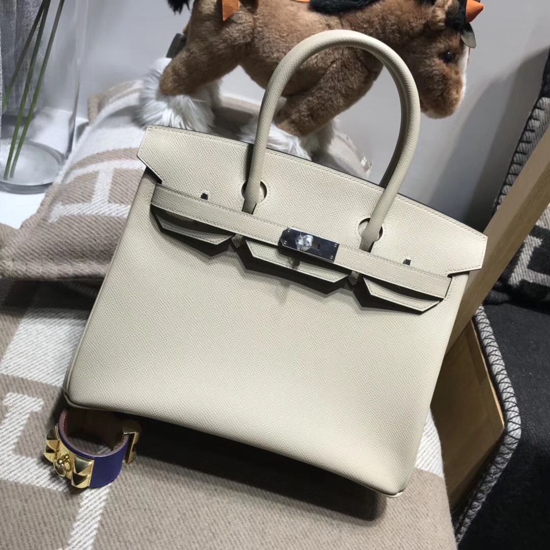 Hermes Birkin 30cm Epsom CK81 Gris Tourterelle 斑鸠灰 鸽子灰 银扣