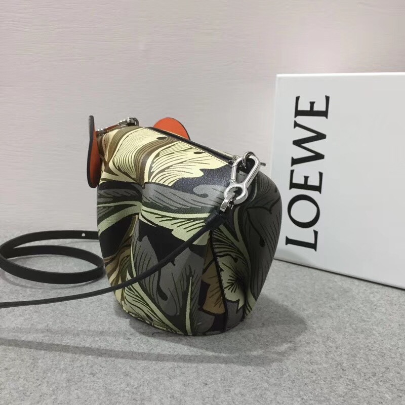 Loewe Elephant Camo Mini Bag Green Multitone大象形迷妳袋