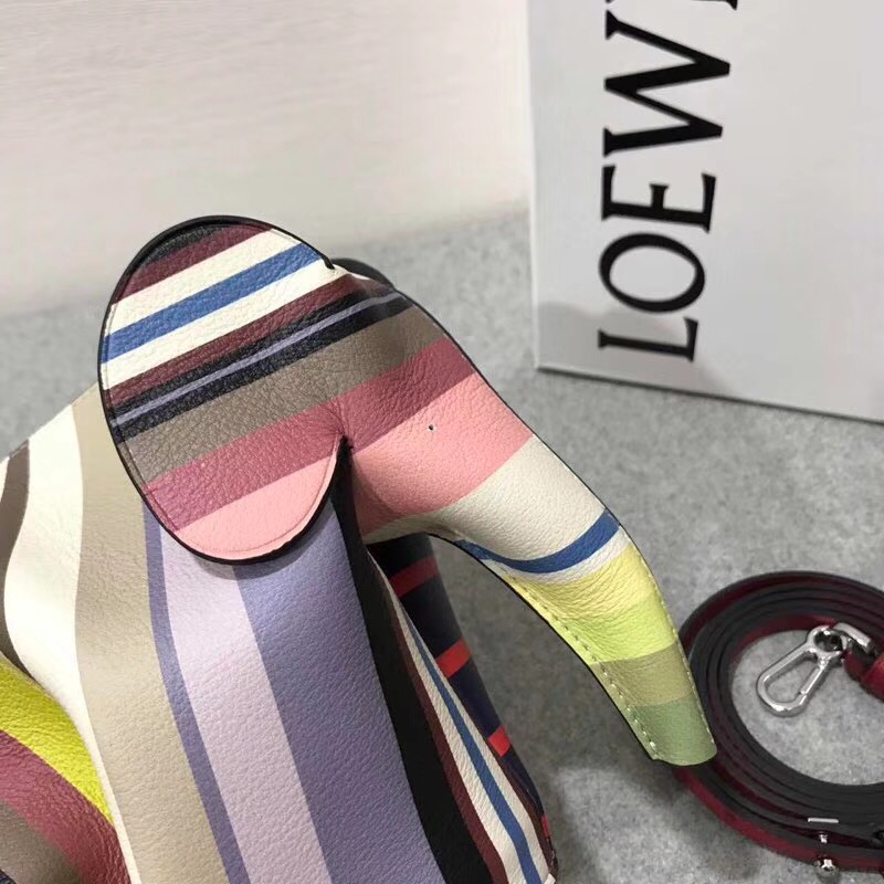 Loewe Elephant Stripes Mini Bag Multicolor 彩色條紋大象迷妳手袋