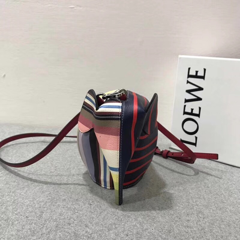 Loewe Elephant Stripes Mini Bag Multicolor 彩色條紋大象迷妳手袋