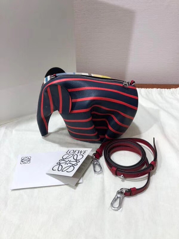 Loewe Elephant Stripes Mini Bag Multicolor 彩色條紋大象迷妳手袋