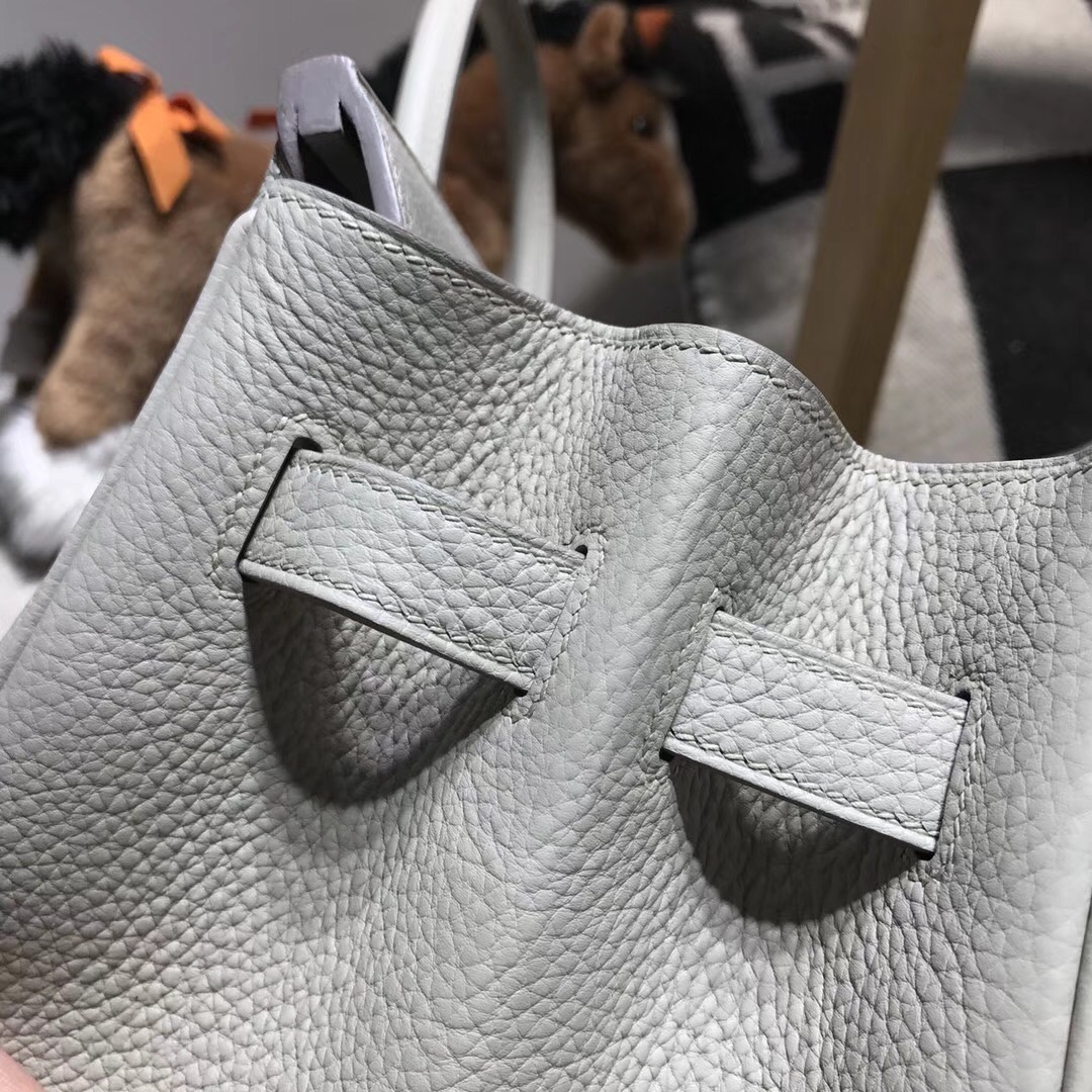 Hermes鉑金包Birkin 30cm togo小牛皮珍珠灰ck80 pearl grey銀扣金属